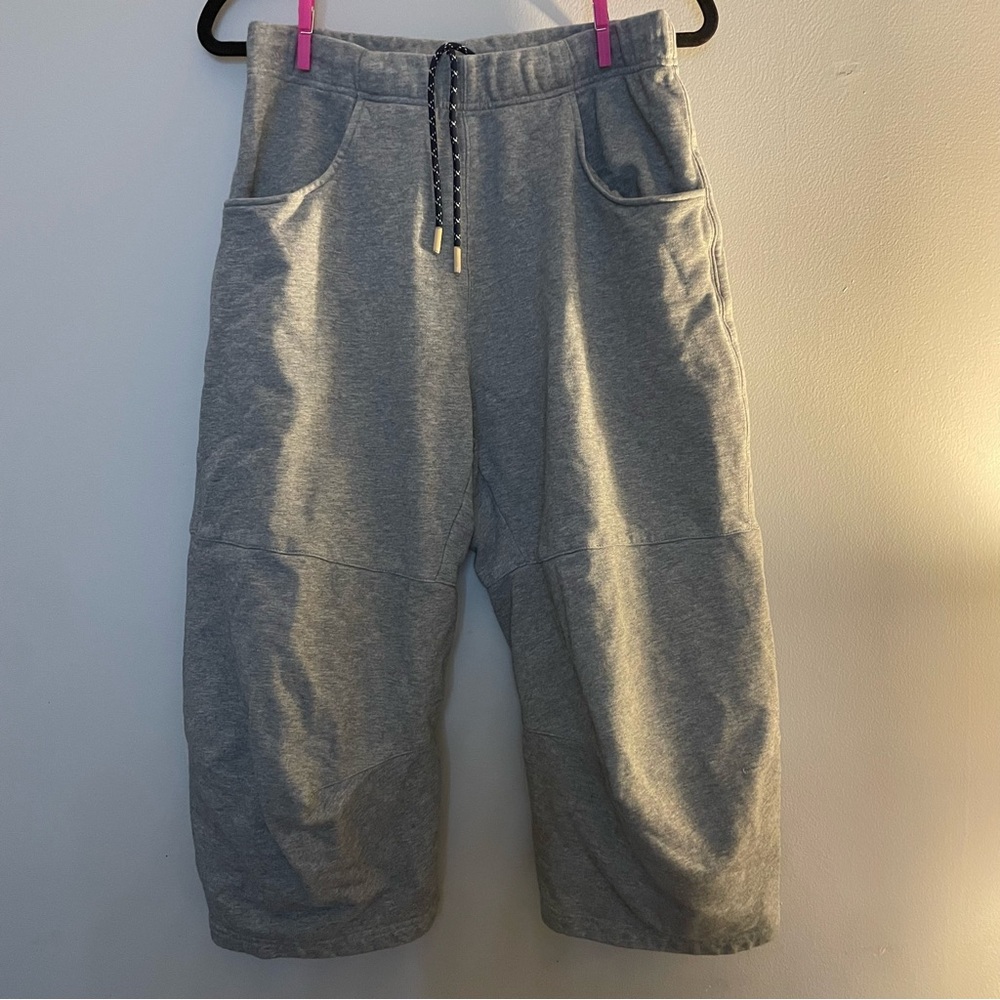 Roucha Womens Medium Petite (BB) Sweatpants Gray Cropped Drawstring Pants